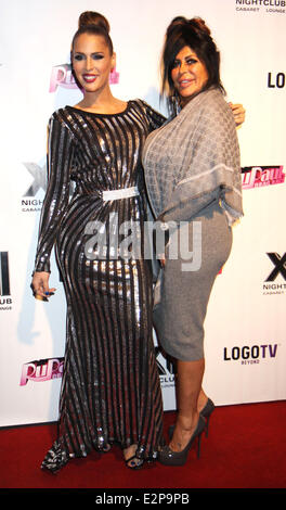 RuPaul's Drag Race at XL Club  Featuring: Big Ang,Carmen Where: New York, United States When: 25 Jan 2013 Stock Photo