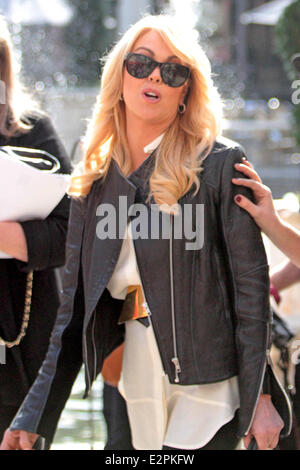 Dina Lohan seen shopping at The Grove  Featuring: Dina Lohan Where: Los Angeles, California, United States When: 01 Feb 2013 Stock Photo