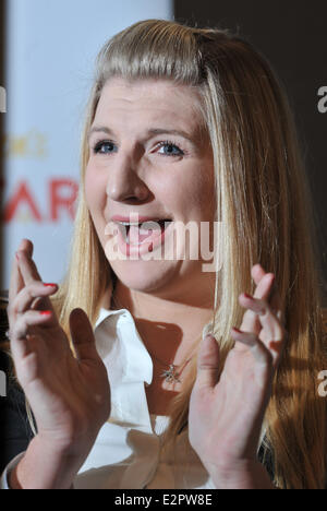 Rebecca Adlington announces her retirement from competitive swimming during a press conference held at the InterContinental West Stock Photo