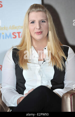 Rebecca Adlington announces her retirement from competitive swimming during a press conference held at the InterContinental Westminster  Featuring: Rebecca Adlington Where: London, United Kingdom When: 05 Feb 2013 Stock Photo