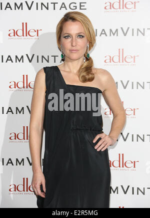 BAFTAs: WilliamVintage dinner held at St Pancras Renaissance London Hotel - Arrivals  Featuring: Gillian Anderson Where: London, United Kingdom When: 08 Feb 2013 Stock Photo