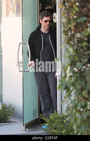 Darren Le Gallo seen leaving the gym in West Hollywood  Featuring: Darren Le Gallo Where: Los Angeles, California, United States When: 14 Feb 2013 Stock Photo