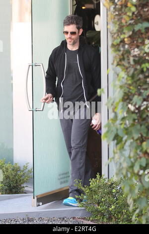 Darren Le Gallo seen leaving the gym in West Hollywood  Featuring: Darren Le Gallo Where: Los Angeles, California, United States When: 14 Feb 2013 Stock Photo