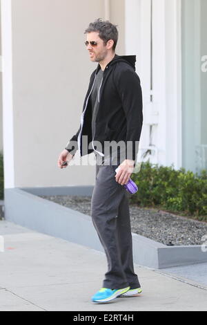 Darren Le Gallo seen leaving the gym in West Hollywood  Featuring: Darren Le Gallo Where: Los Angeles, California, United States When: 14 Feb 2013 Stock Photo