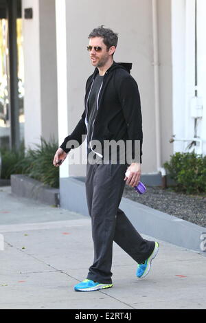 Darren Le Gallo seen leaving the gym in West Hollywood  Featuring: Darren Le Gallo Where: Los Angeles, California, United States When: 14 Feb 2013 Stock Photo