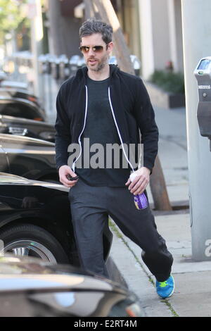 Darren Le Gallo seen leaving the gym in West Hollywood  Featuring: Darren Le Gallo Where: Los Angeles, California, United States When: 14 Feb 2013 Stock Photo