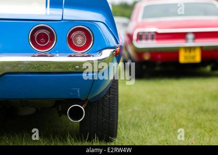 Chevrolet Camaro rear end abstract. Classic American cars Stock Photo