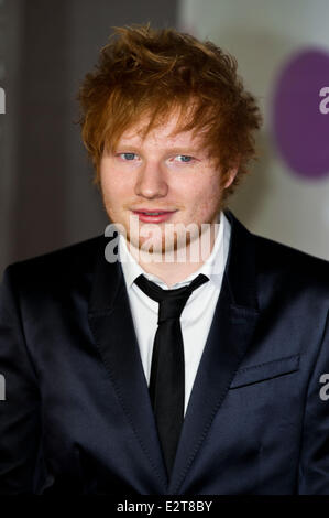 The 2013 Brit Awards (Brits) held at the O2 arena  Featuring: Ed Sheeran Where: London, United Kingdom When: 20 Feb 2013 Stock Photo