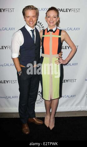 The PaleyFest Icon Award at The Paley Center for Media, Beverly Hills  Featuring: Jayma Mays,Adam Campbell Where: Los Angeles, California, United States When: 27 Feb 2013 Stock Photo