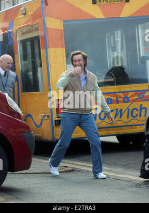 'Alan Partridge: The Movie' filming in Sheringham  Featuring: Steve Coogan Where: Norfolk, United Kingdom When: 27 Feb 2013 Stock Photo