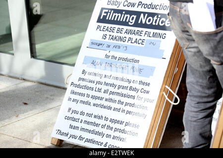 'Alan Partridge: The Movie' filming in Norwich City Centre  Featuring: Atmosphere Where: Norfolk, United Kingdom When: 28 Feb 2013 Stock Photo