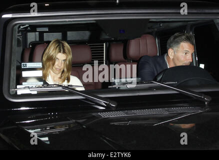 Celebrities leave Nobu restaurant  Featuring: Laurie Loughlin Where: Los Angeles, California, United States When: 01 Mar 2013 Cr Stock Photo