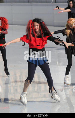 Princess Alexandra of Hanover participates in a skating tournament in which she replicated dance moves made famous by Michael Jackson's 'Thriller' and PSY's 'Gangnam Style'. Alexandra finished in 2nd place.  Featuring: Princess Alexandra Where: Monaco, Mo Stock Photo