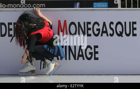 Princess Alexandra of Hanover participates in a skating tournament in which she replicated dance moves made famous by Michael Jackson's 'Thriller' and PSY's 'Gangnam Style'. Alexandra finished in 2nd place.  Featuring: Princess Alexandra Where: Monaco, Mo Stock Photo