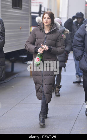 Shailene Woodley seen on the film set of  'The Amazing Spider-Man 2'  Featuring: Shailene Woodley Where: New York City, New York, United States When: 04 Mar 2013 Stock Photo