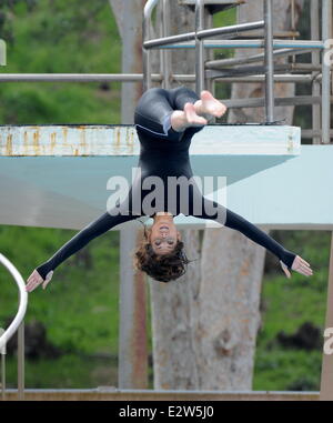 Celebrities train on diving board for new upcoming  ABC reality show 'Splash'  Featuring: Katherine Webb Where: Los Angeles, CA, United States When: 05 Mar 2013 Stock Photo