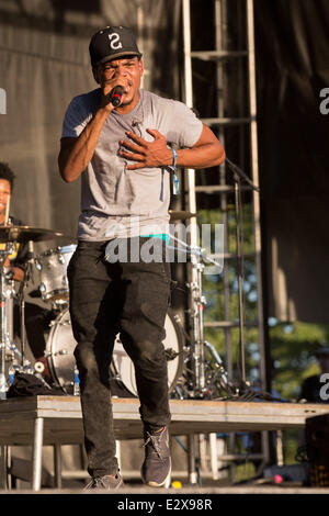 Dover, Delaware, USA. 20th June, 2014. CHANCE THE RAPPER performs live at the 2014 Firefly Music Festival in Dover, Delaware Credit:  Daniel DeSlover/ZUMAPRESS.com/Alamy Live News Stock Photo