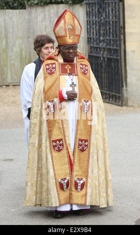 Justin Welby is enthroned as the 105th Archbishop of Canterbury at Canterbury Cathedral  Featuring: Archbishop of York,Dr John S Stock Photo