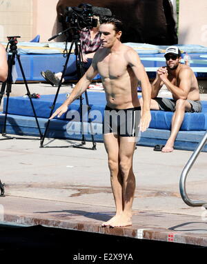Celebrities practice their diving skills for TV Show 'Splash' at the