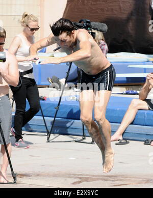 Celebrities practice their diving skills for TV Show 'Splash' at the