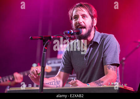 Dover, Delaware, USA. 20th June, 2014. BEN BRIDWELL of Band of Horses performs live at the 2014 Firefly Music Festival in Dover, Delaware Credit:  Daniel DeSlover/ZUMAPRESS.com/Alamy Live News Stock Photo
