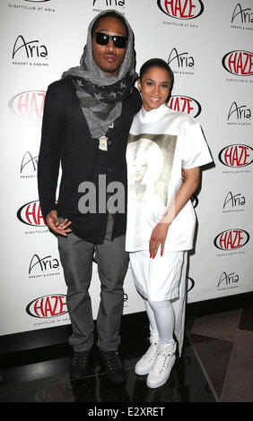 Haze nightclub welcomes Ciara for a special performance inside the Aria Resort and Casino  Featuring: Ciara,Future Where: Las Vegas, Nevada, United States When: 28 Mar 2013 Stock Photo