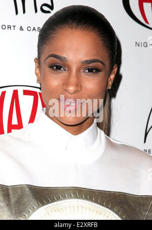 Haze nightclub welcomes Ciara for a special performance inside the Aria Resort and Casino  Featuring: Ciara Where: Las Vegas, Nevada, United States When: 28 Mar 2013 Stock Photo