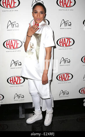 Haze nightclub welcomes Ciara for a special performance inside the Aria Resort and Casino  Featuring: Ciara Where: Las Vegas, Nevada, United States When: 28 Mar 2013 Stock Photo