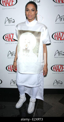 Haze nightclub welcomes Ciara for a special performance inside the Aria Resort and Casino  Featuring: Ciara Where: Las Vegas, Nevada, United States When: 28 Mar 2013 Stock Photo