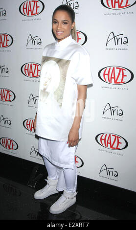 Haze nightclub welcomes Ciara for a special performance inside the Aria Resort and Casino  Featuring: Ciara Where: Las Vegas, Nevada, United States When: 28 Mar 2013 Stock Photo