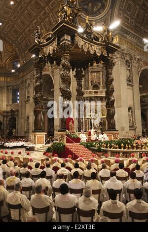 Pope Francis celebrates the Chrismal mass, Holy Thursday service, in