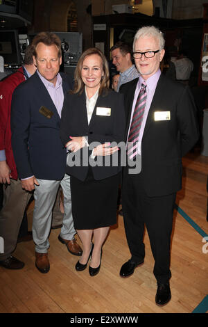 The cast of 'General Hospital' celebrates it's fiftieth anniversary by ringing the opening bell at the New York Stock Exchange  Featuring: Genie Francis,Kin Shriner,Tony Geary Where: New York, New York, United States When: 01 Apr 2013 Stock Photo