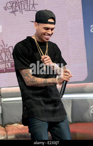 BET's '106 & Park' at BET Studios  Featuring: Chris Brown Where: New York City, United States When: 01 Apr 2013 Stock Photo