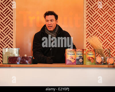 Rocco Dispirito attends the launch of Triscuit's new line of crackers 'Brown Rice Triscuit' in Times Square  Featuring: Rocco Dispirito Where: New York City, New York , United States When: 03 Apr 2013 Stock Photo