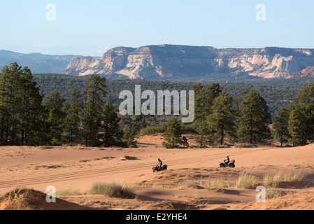 Illegal off road vehicle use in the Moquith Mountain Wilderness Study Area in Southern Utah. Stock Photo