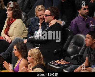 Celebrities watching Houston Rockets vs Los Angeles Lakers at the