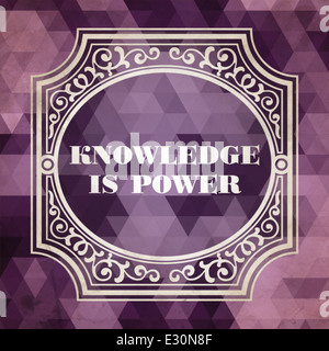 Knowledge is Power Concept. Vintage design. Stock Photo