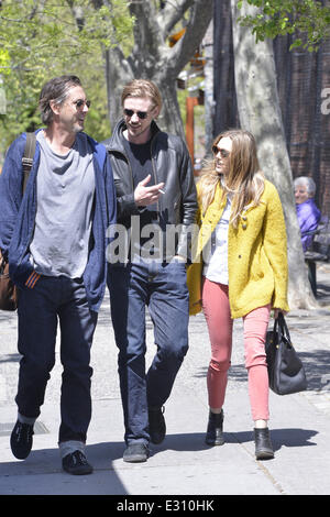 Elizabeth Olsen and Boyd Holbrook out in Soho on a sunny day  Featuring: Elizabeth Olsen,Boyd Holbrook Where: New York, New York, United States When: 30 Apr 2013 Stock Photo