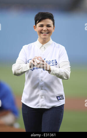 Celebrities at the LA Dodgers vs Colorado Rockies baseball game at