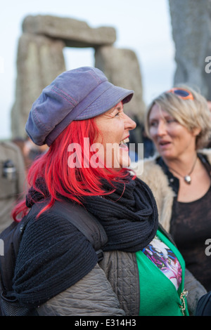 Summer solstice, at Stonehenge, Wiltshire, England. Stock Photo