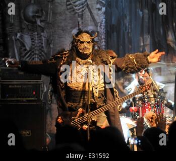 Finnish hard rock band and 2006 Eurovision Song Contest winners Lordi performing at the Button Factory venue  Featuring: Lordi Where: Dublin, Ireland When: 02 May 2013 Stock Photo