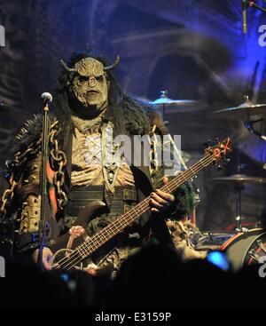 Finnish hard rock band and 2006 Eurovision Song Contest winners Lordi performing at the Button Factory venue  Featuring: Lordi Where: Dublin, Ireland When: 02 May 2013 Stock Photo