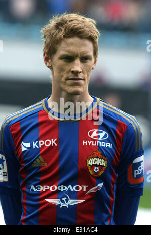 Championship of Russia - 2012-2013.  PFC CSKA Moscow vs RFC TEREK Grozny at 'Arena Khimki' Football stadium  Featuring: ELM Rasmus Christoffer Where: Moscow, Khimki, Russian Federation When: 04 May 2013 Stock Photo