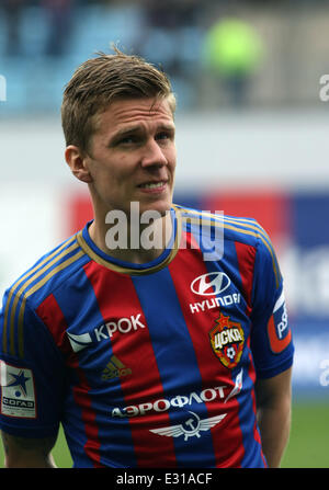 Championship of Russia - 2012-2013.  PFC CSKA Moscow vs RFC TEREK Grozny at 'Arena Khimki' Football stadium  Featuring: WERNBLOOM Pontus Where: Moscow, Khimki, Russian Federation When: 04 May 2013 Stock Photo