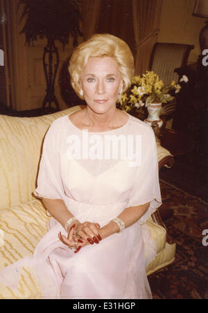 **File Photo** Jeanne Cooper, best known as matriarch Katherine Chancellor on CBS' daytime drama 'The Young and the Restless,' has died. She was 84.  Jeanne Cooper NY, NY 1985  Featuring: Jeanne Cooper Where: United States When: 09 May 2013 Stock Photo