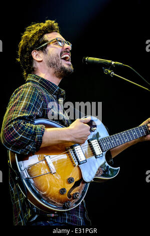 Toronto, Ontario, Canada. 21st June, 2014. Four-piece rock band from Austin, Texas White Denim opened for Arctic Monkeys at Molson Canadian Amphitheatre in Toronto. Band members: JOSHUA BLOCK, JAMES PETRALLI, STEVE TEREBECKI, AUSTIN JENKINS Credit:  Igor Vidyashev/ZUMAPRESS.com/Alamy Live News Stock Photo