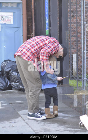 Fred Durst out and about with a friend and some children on Mother's Day  Featuring: Fred Durst Where: New York City, New York, United States When: 12 May 2013 ENN.com Stock Photo