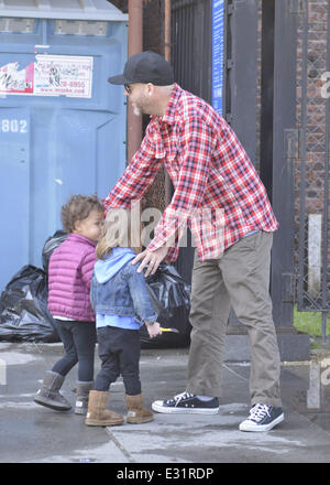 Fred Durst out and about with a friend and some children on Mother's Day  Featuring: Fred Durst Where: New York City, New York, United States When: 12 May 2013 ENN.com Stock Photo