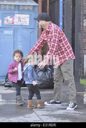 Fred Durst out and about with a friend and some children on Mother's Day  Featuring: Fred Durst Where: New York City, New York, United States When: 12 May 2013 Stock Photo