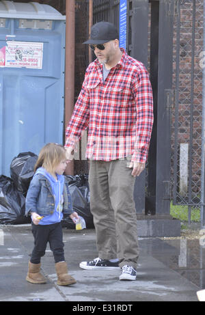 Fred Durst out and about with a friend and some children on Mother's Day  Featuring: Fred Durst Where: New York City, New York, United States When: 12 May 2013ENN.com Stock Photo